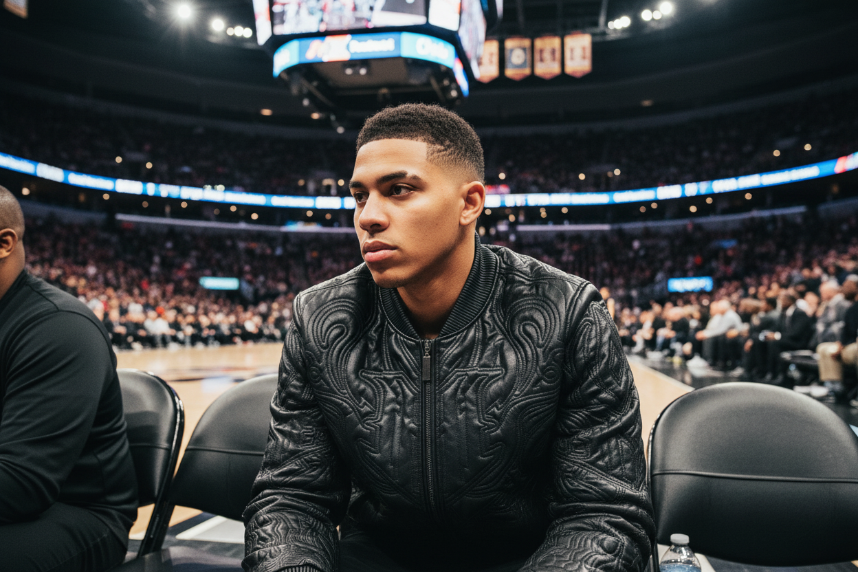 Black textured bomber jacket on a white background
