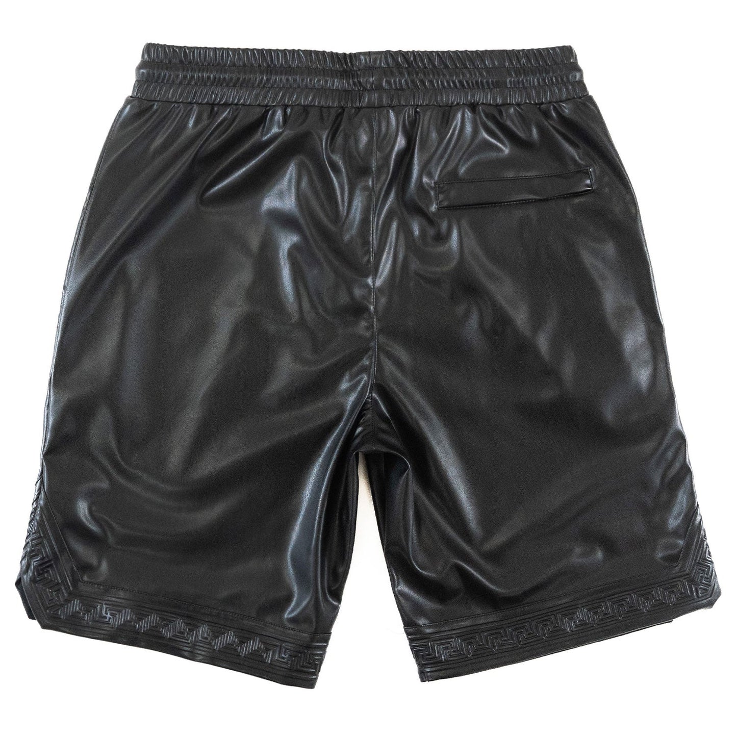 M629 Belluci Vegan Leather Shorts - Black
