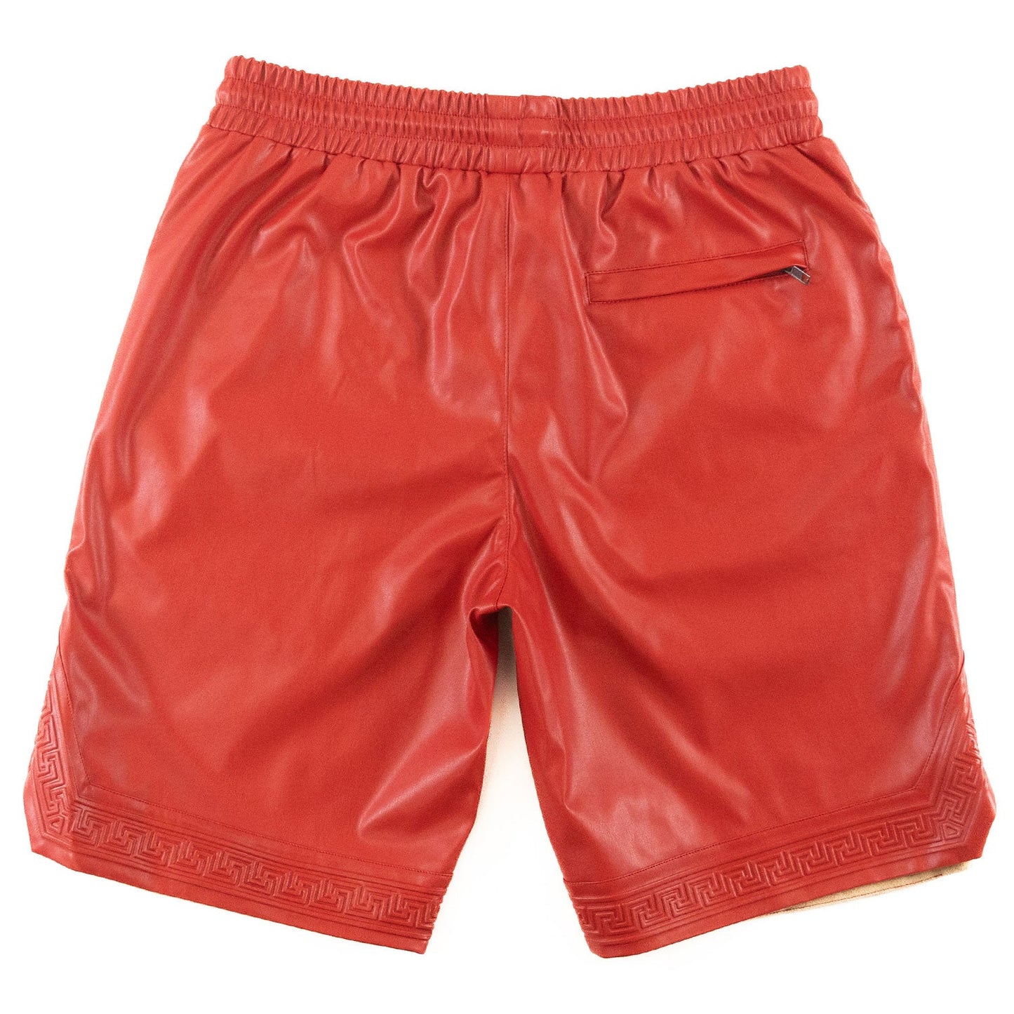 M629 Belluci Vegan Leather Shorts - Red
