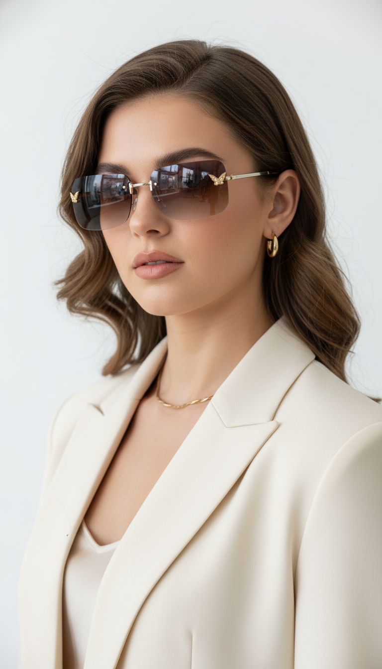 Papillon Black Sunglasses