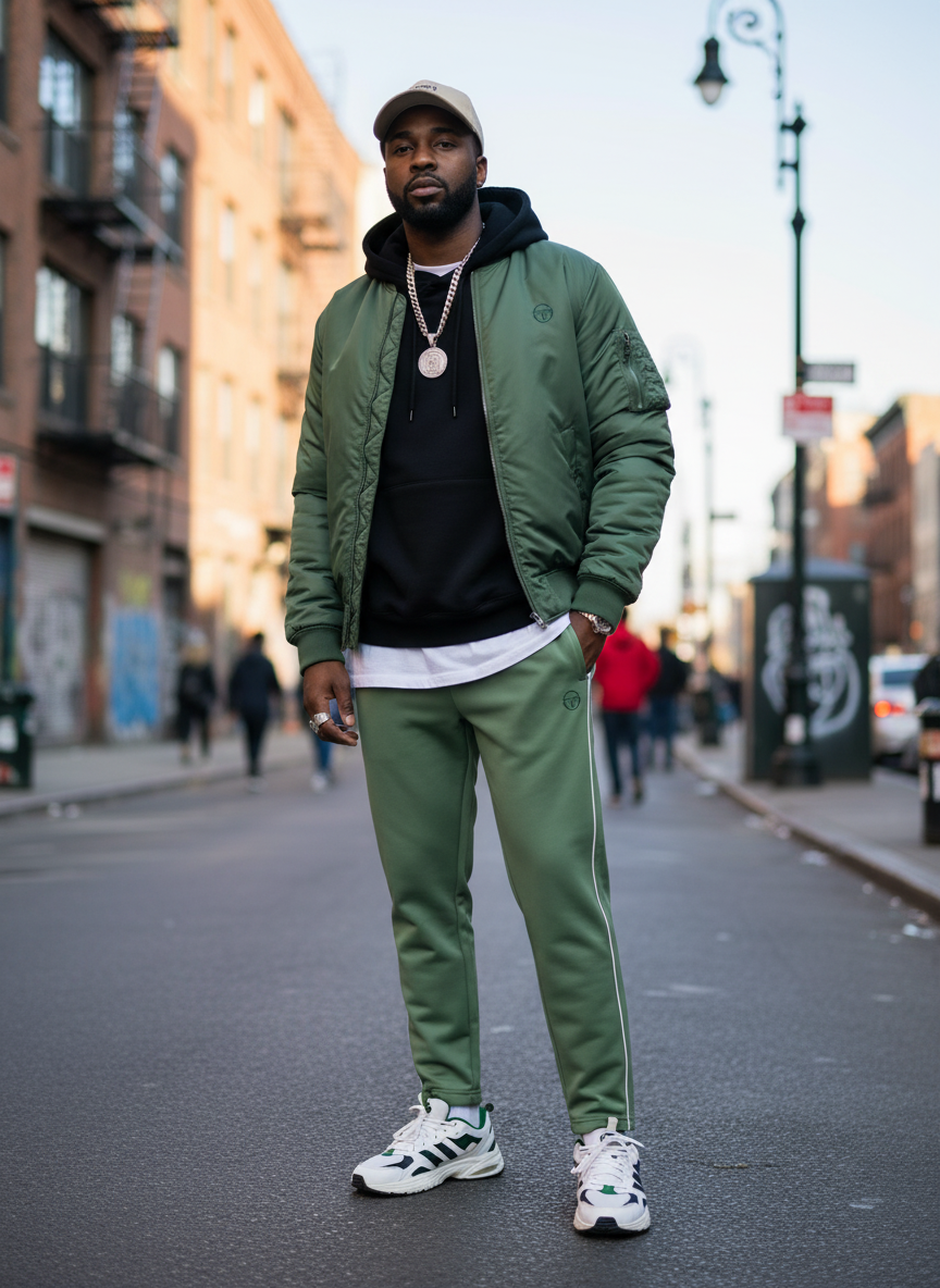 Olmi Track Pant- Hedge Green