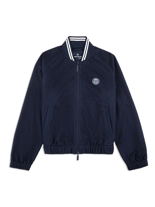 Adria Mesh Track Jacket- Maritime Blue