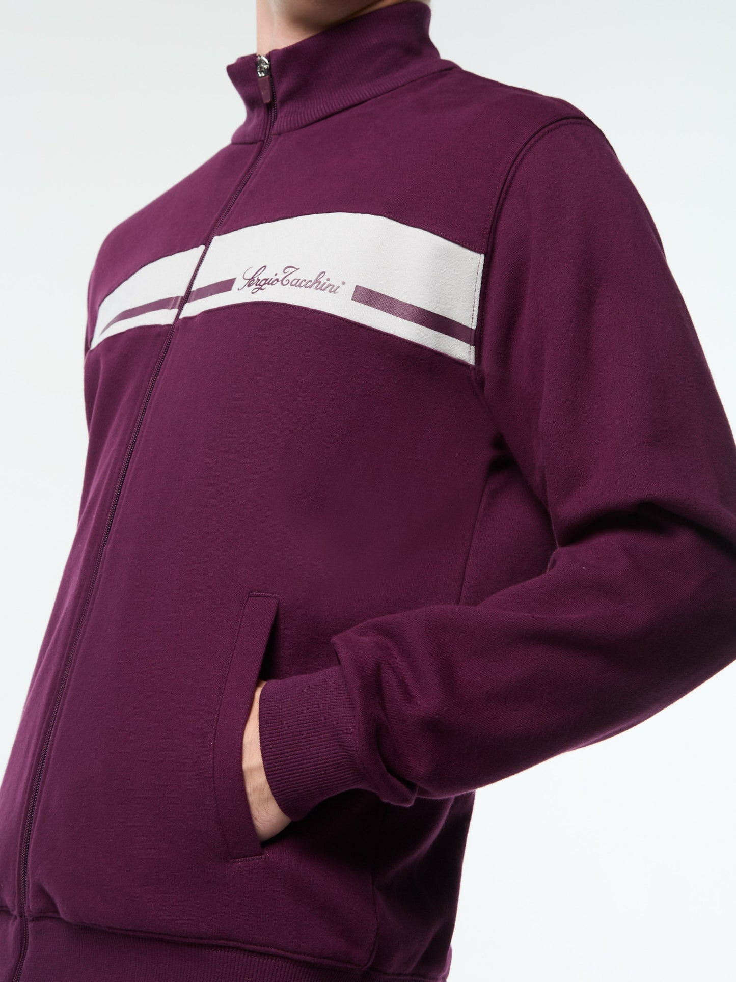 Cursivo Track Jacket- Potent Purple