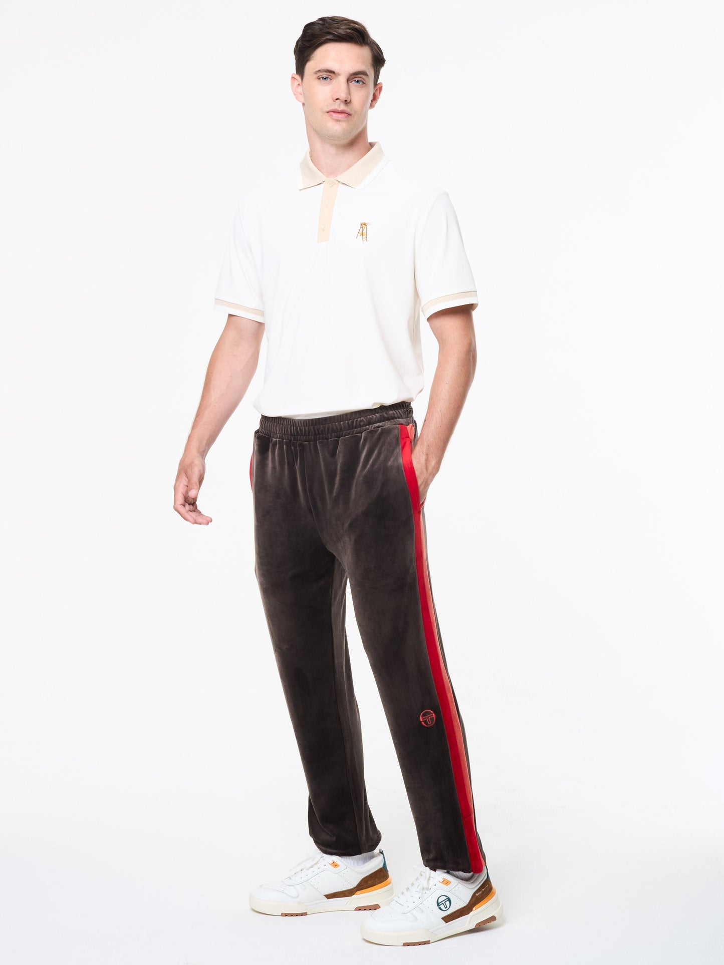 Banda Velour Track Pant- Mulch