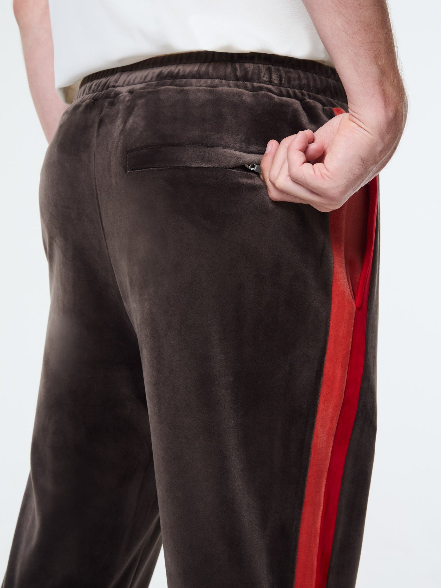 Banda Velour Track Pant- Mulch