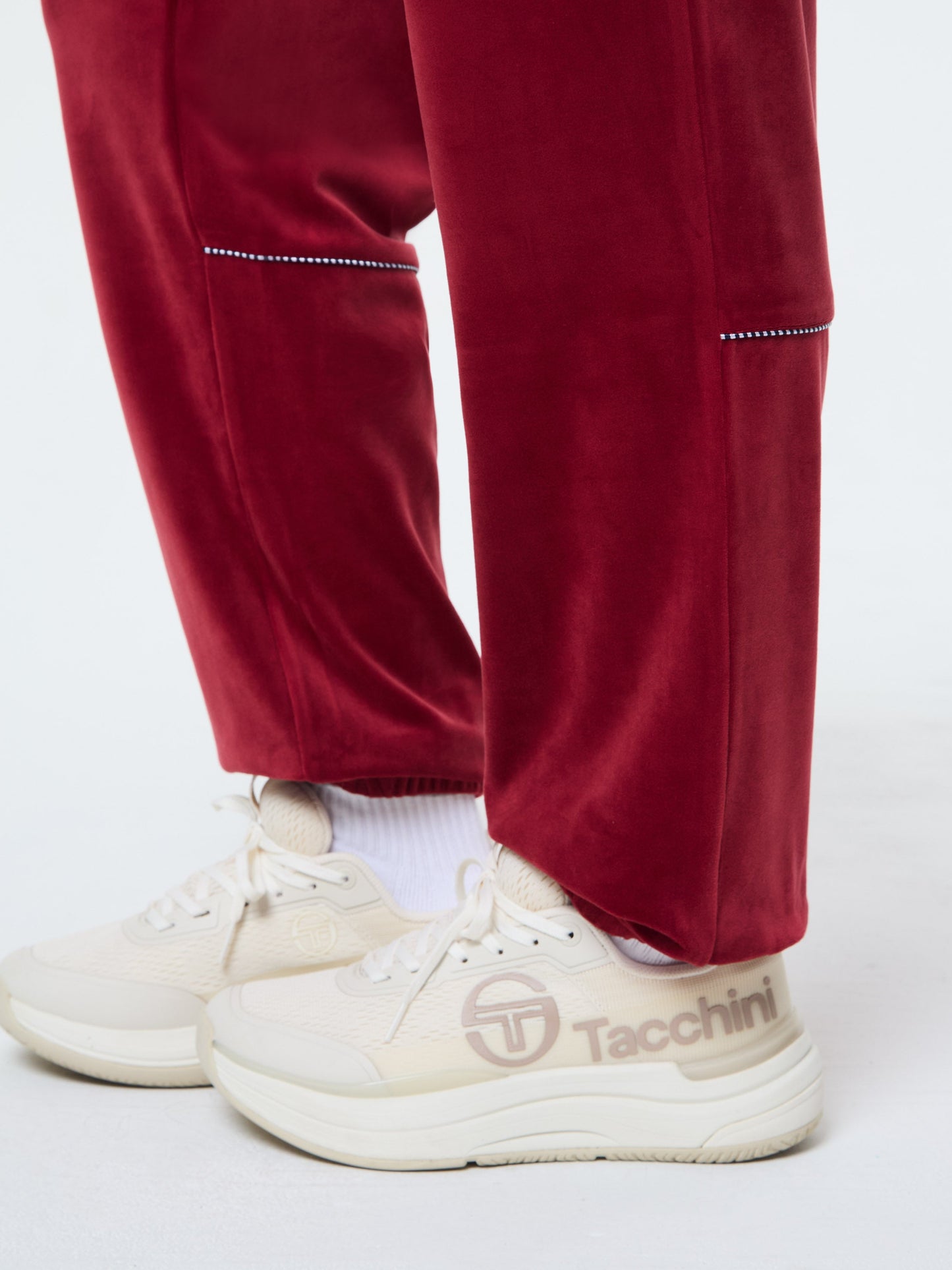Leta Velour Pant- Rhubarb