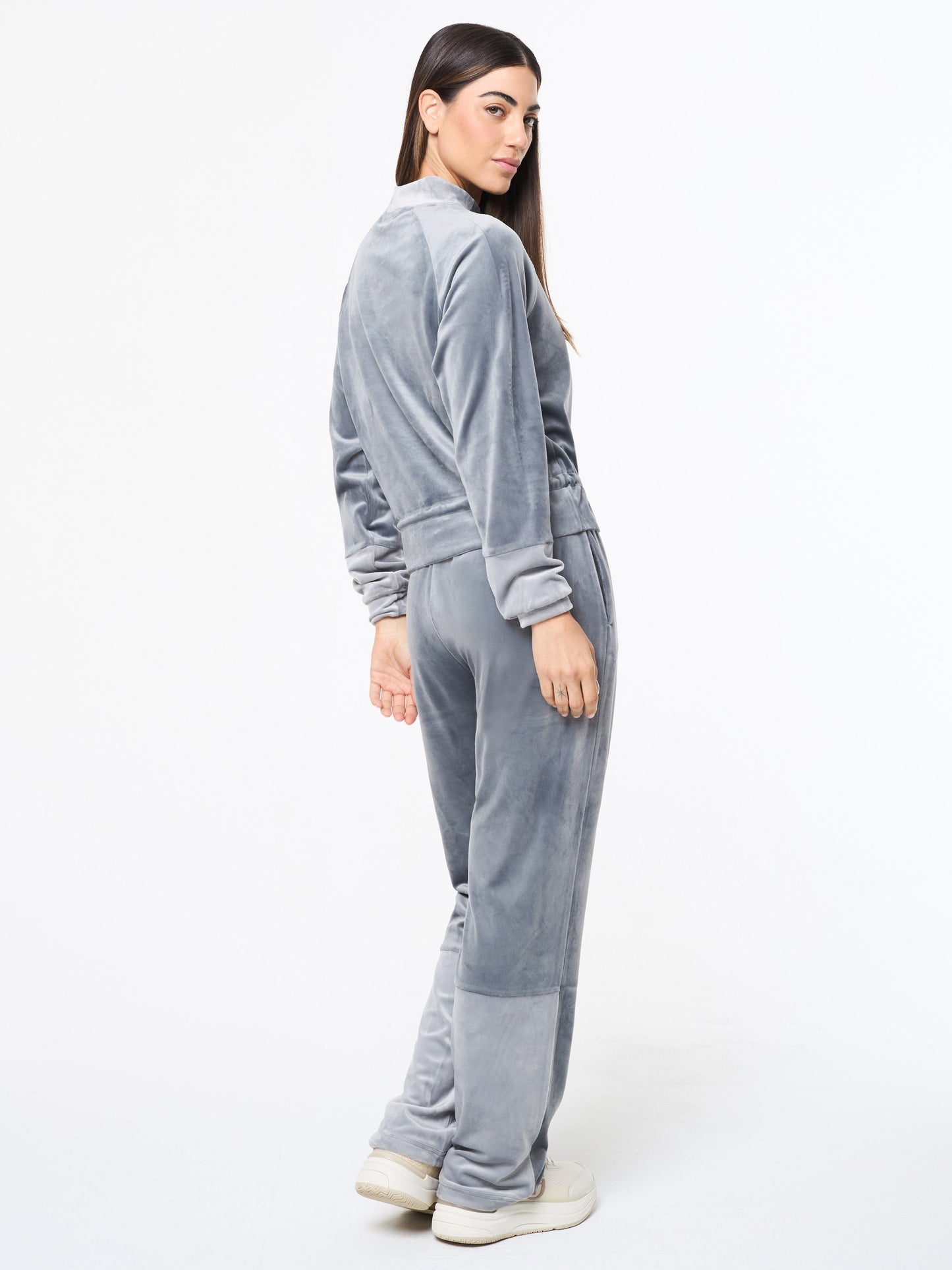 Lina Velour Top- Quiet Shade