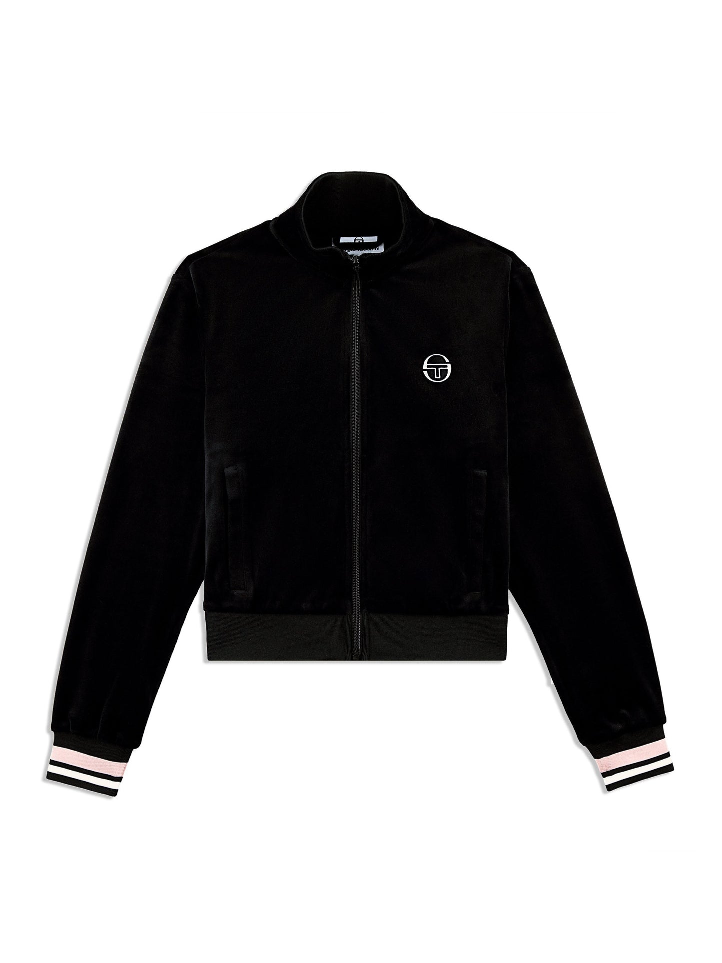 Adele Velour Track Jacket- Black Beauty