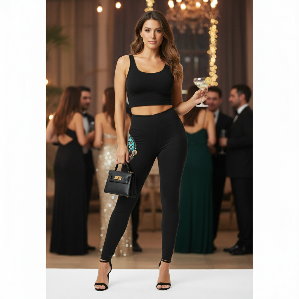 I Aint Gonna Hold You - Capri Leggings logo print