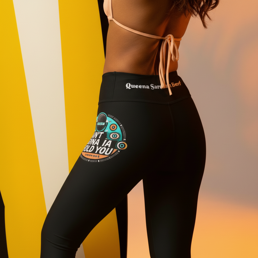 I Aint Gonna Hold You - Capri Leggings logo print
