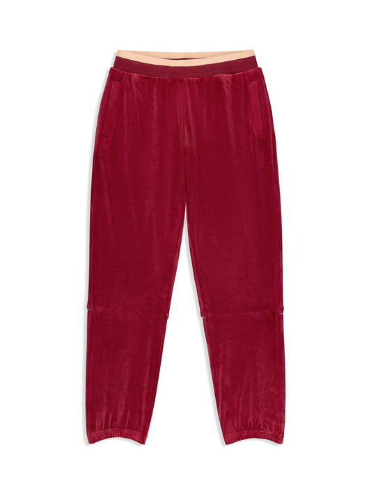 Leta Velour Pant- Rhubarb