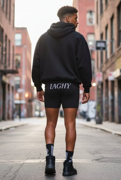 Mens Boxers — Black Boxer Briefs with IAGHY Logo