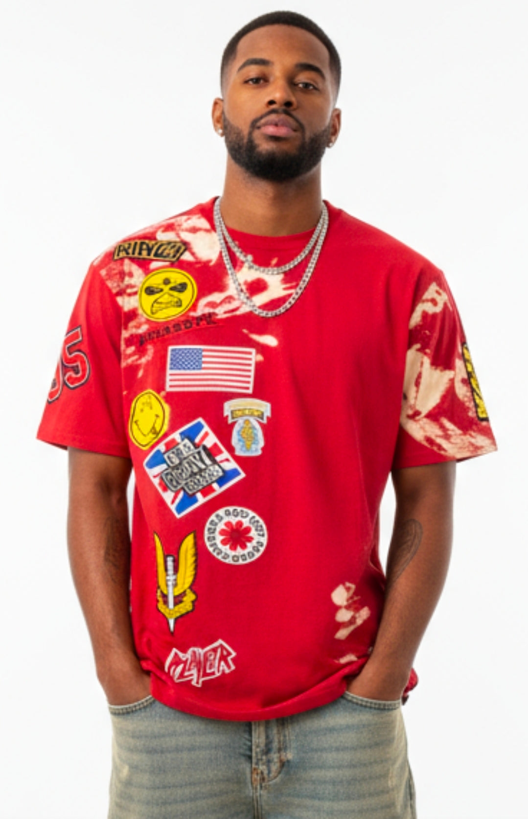 Punk Patch Tee - Red