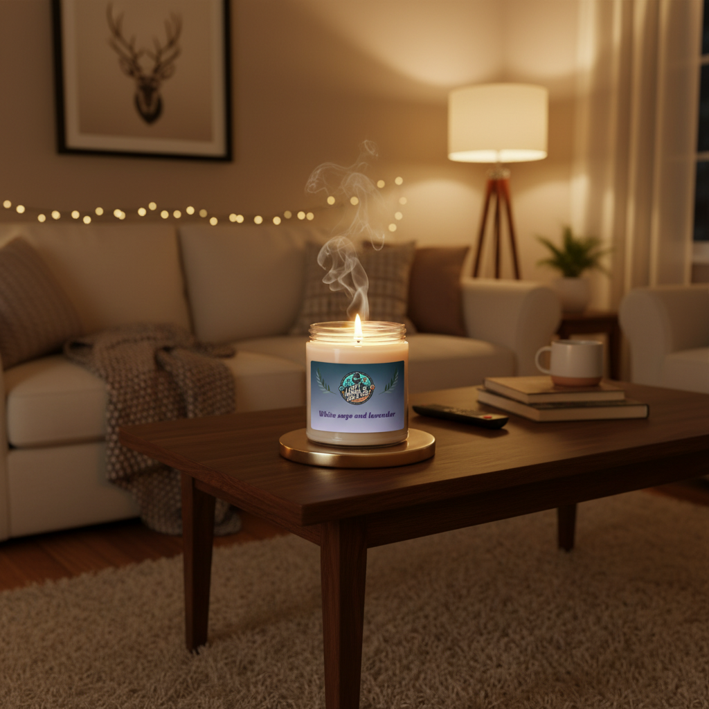 Scented soy candle - Sage and Lavender