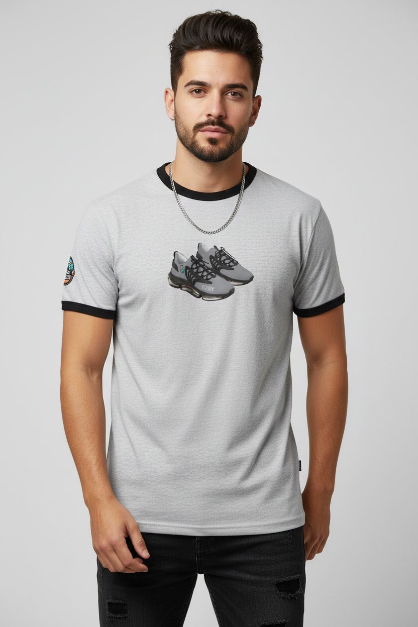 T-shirt with sneaker logo